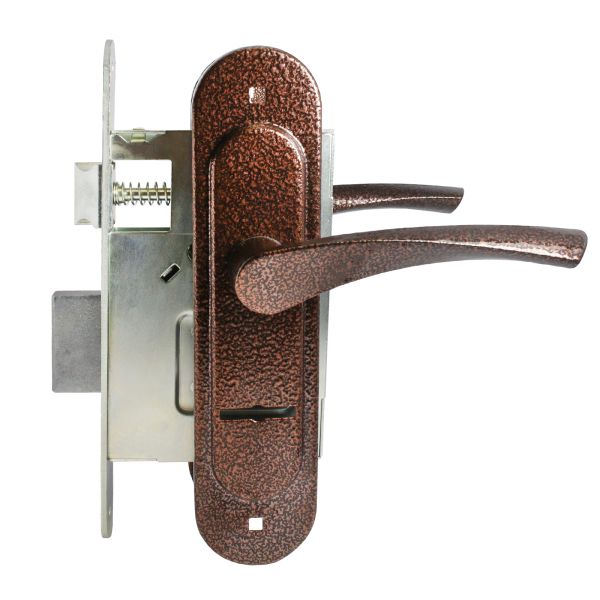 Замок врезной Птимаш ЗВ9-4.07 медь с/руч