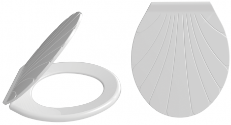 S204-0 Сиденье для унитаза Zegor "Shell" ЖЁСТКОЕ 850гр.