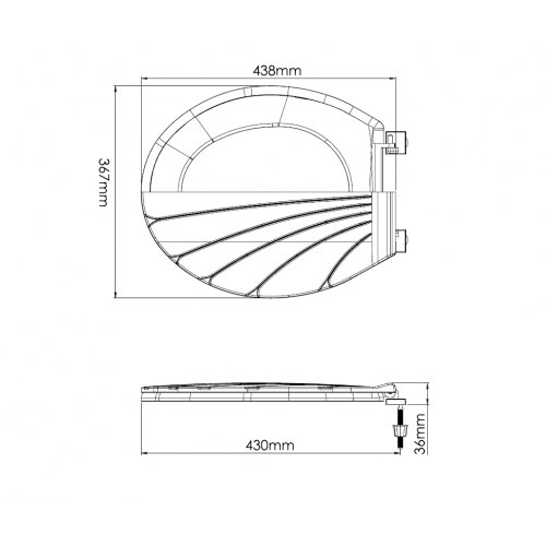 S204-0 Сиденье для унитаза Zegor "Shell" ЖЁСТКОЕ 850гр.