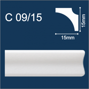 С09/15 Плинтус потолочный 15х15мм 2м