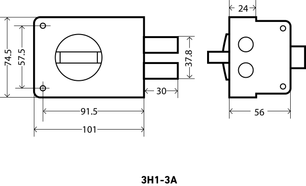 Замок накладной ЗН1-3А АЛЛЮР